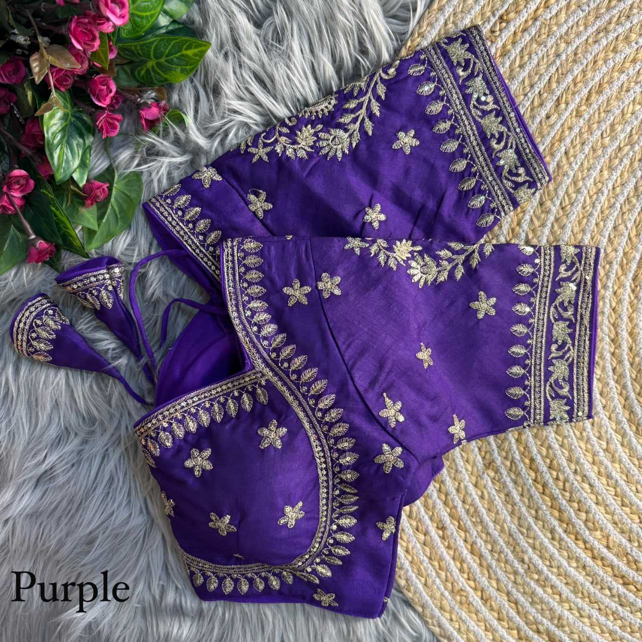 YNF Wholesale Vichitra Silk Sequence Embroidery Blouse  | Surat Manufacturer