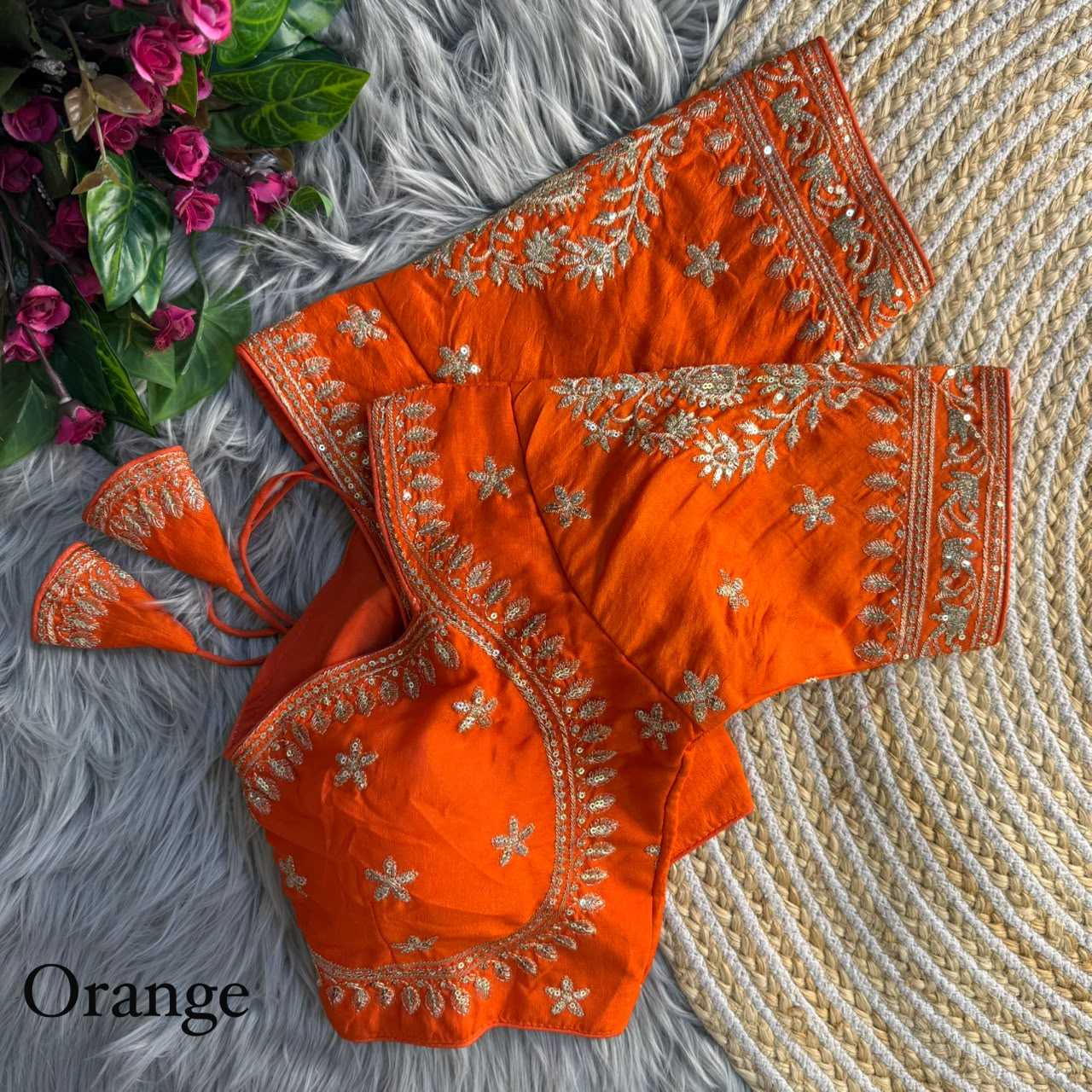 YNF Wholesale Vichitra Silk Sequence Embroidery Blouse  | Surat Manufacturer