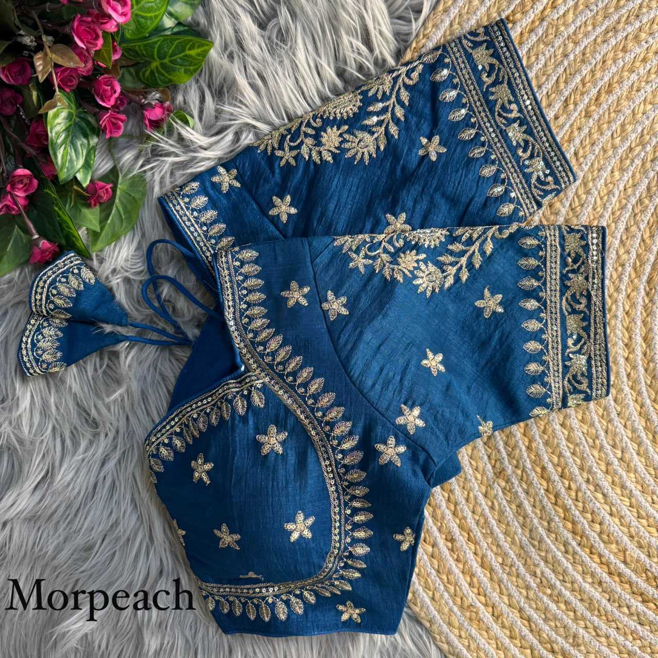 YNF Wholesale Vichitra Silk Sequence Embroidery Blouse  | Surat Manufacturer