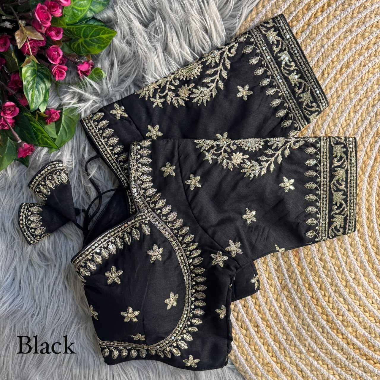 YNF Wholesale Vichitra Silk Sequence Embroidery Blouse  | Surat Manufacturer