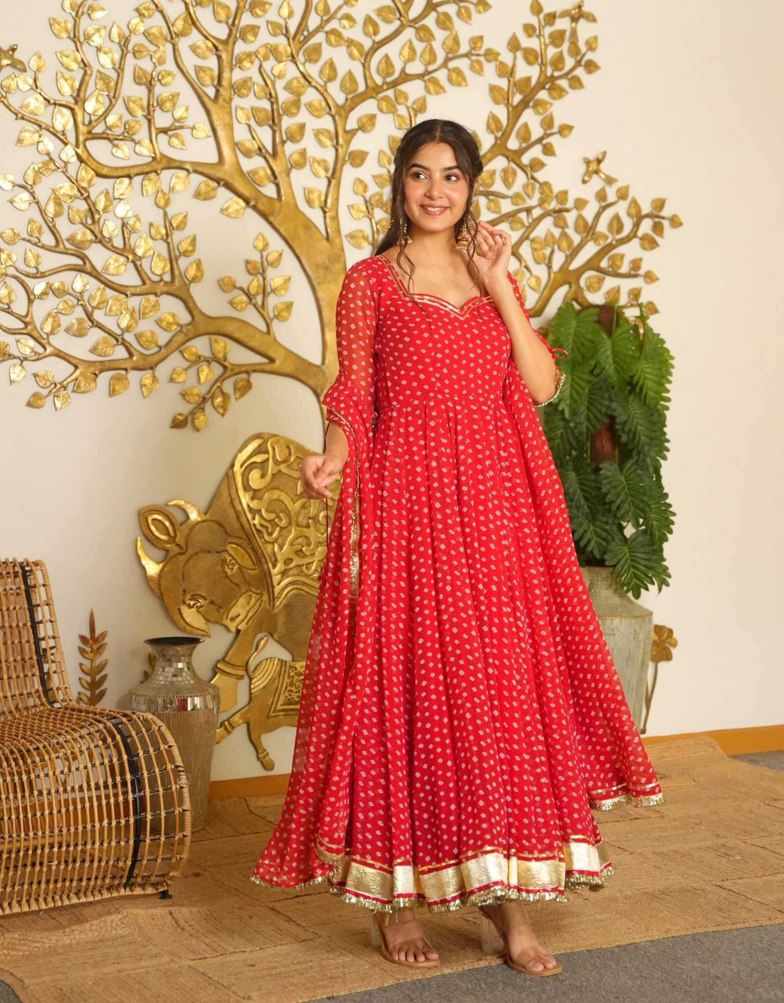 YNF Wholesale Faux Georgette Printed Gowns  | Surat Manufacturer