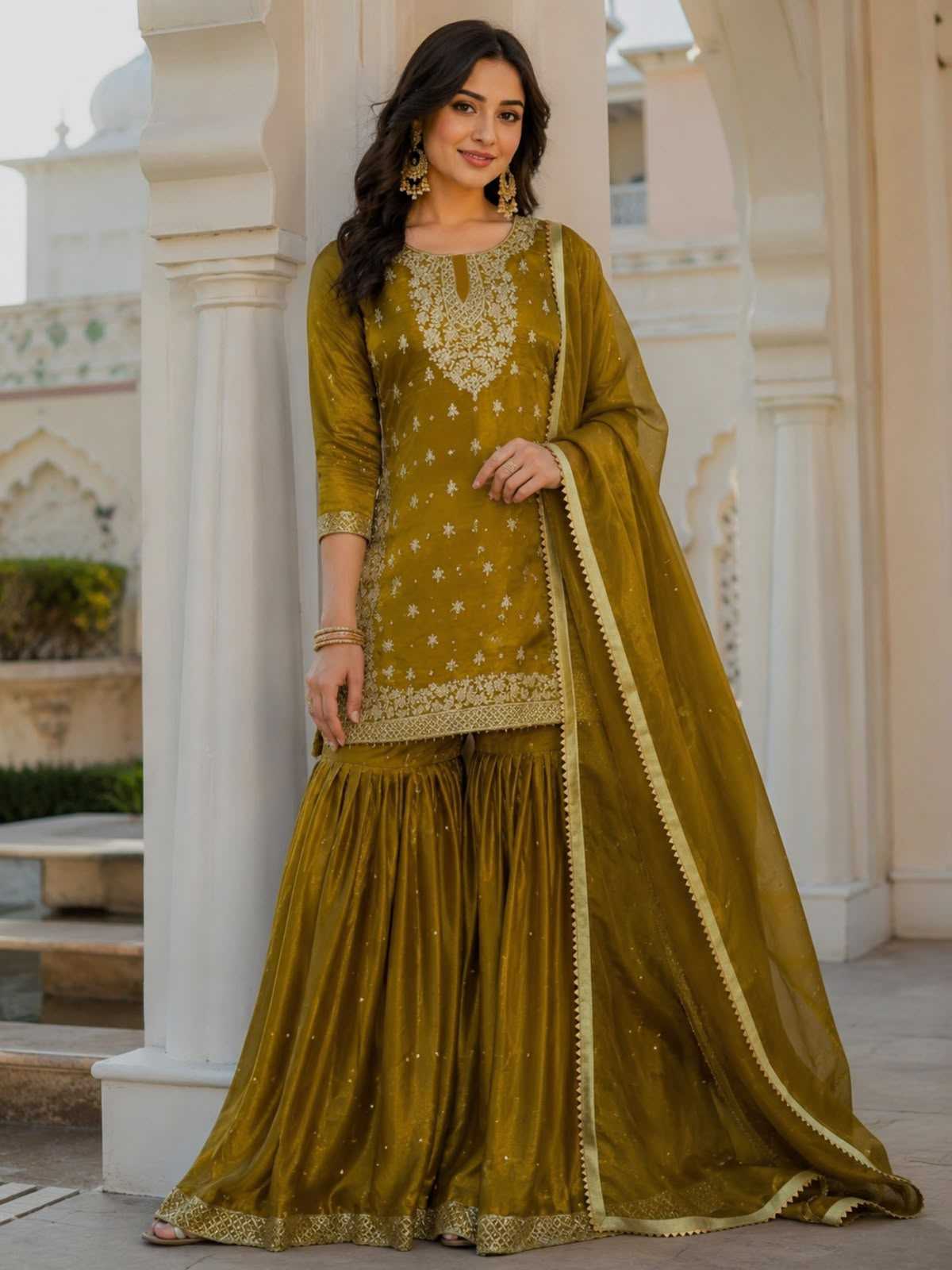 YNF Wholesale Pure Silk Sharara Salwar Suits  | Surat Manufacturer