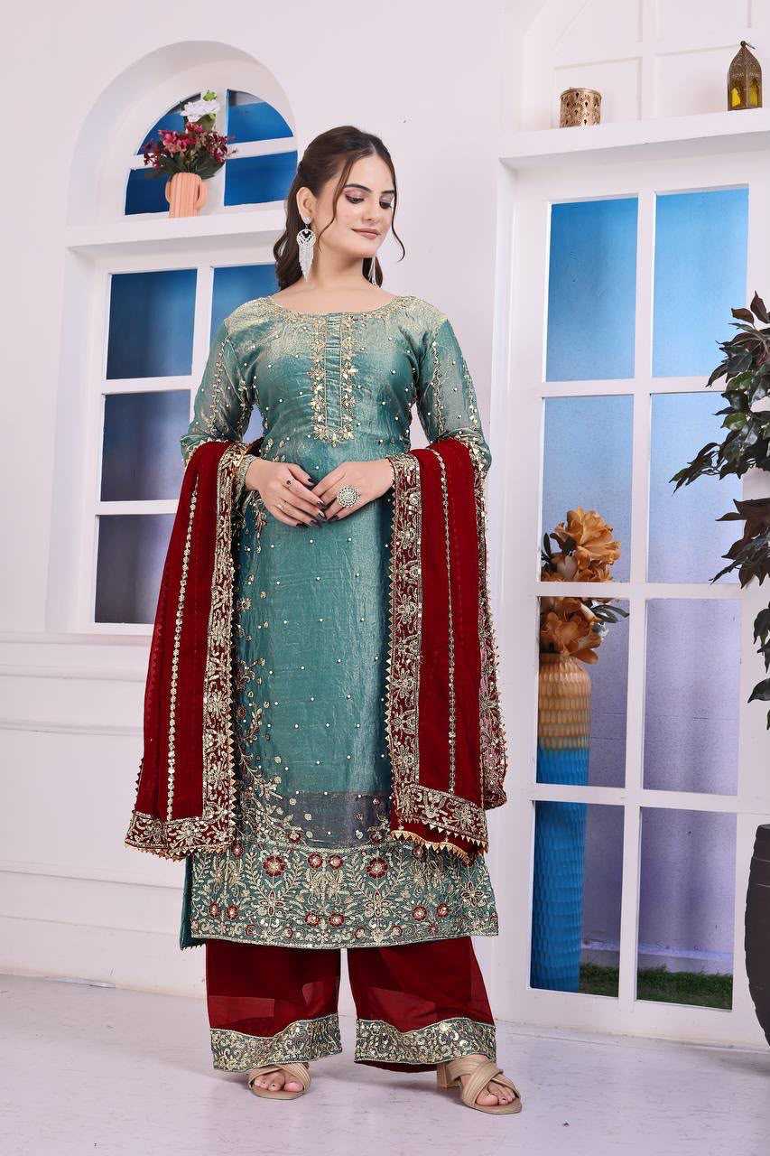 YNF Wholesale Heavy Silk Embroidery Suits  | Surat Manufacturer