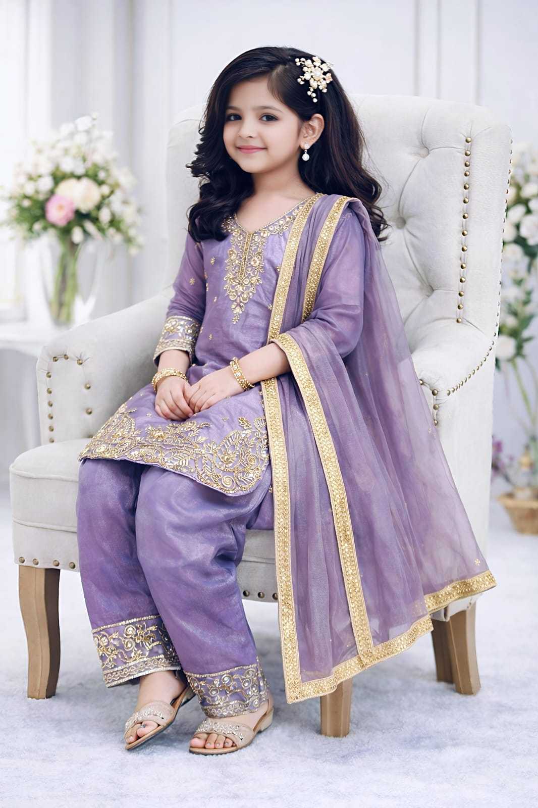 YNF Wholesale Pure Silk Kids Suit  | Surat Manufacturer