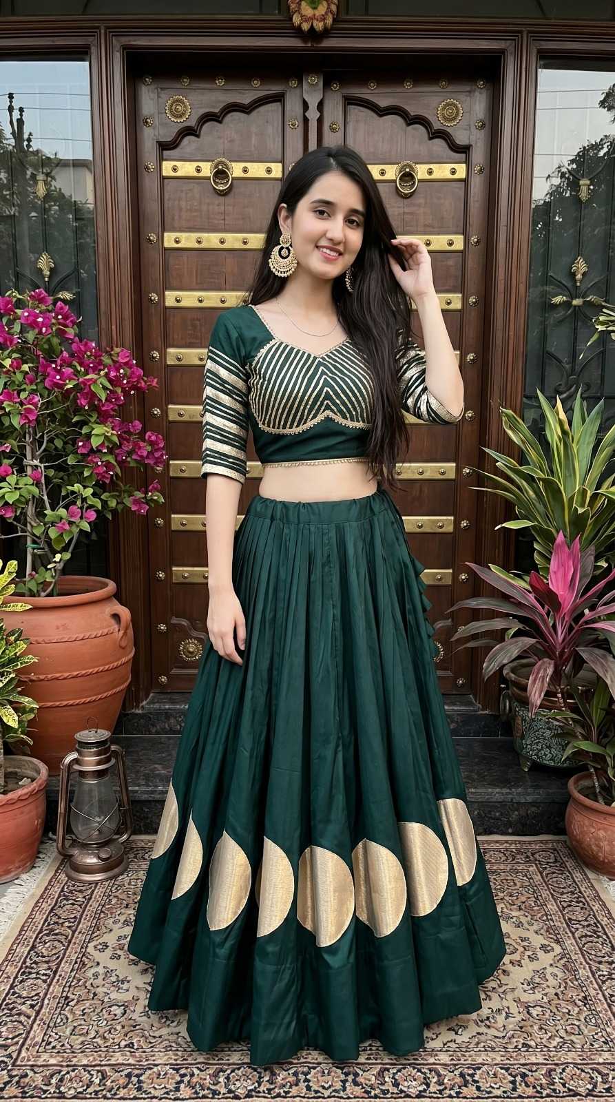 YNF Wholesale Heavy Roman Silk Designer Lehenga  | Surat Manufacturer