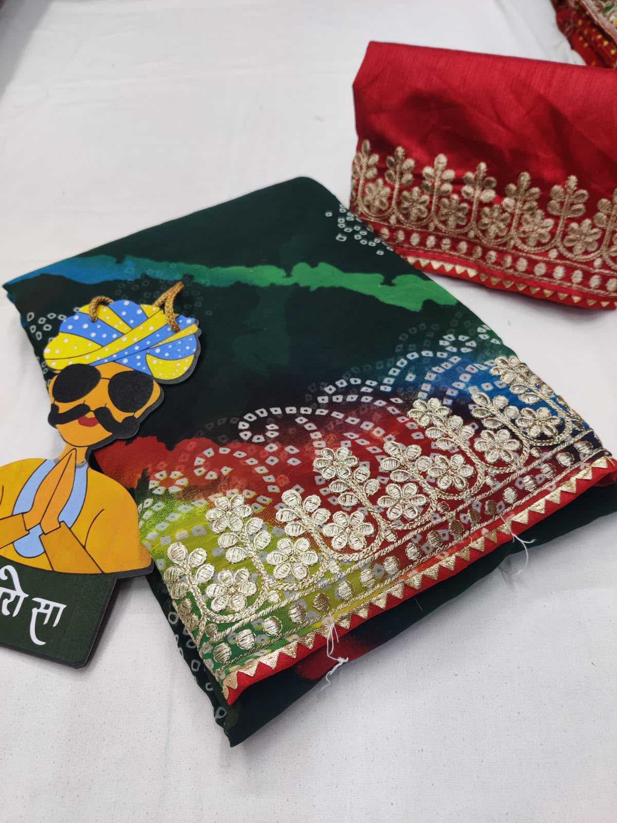 YNF Wholesale Bandhani Silk Leheriya Sarees  | Surat Manufacturer