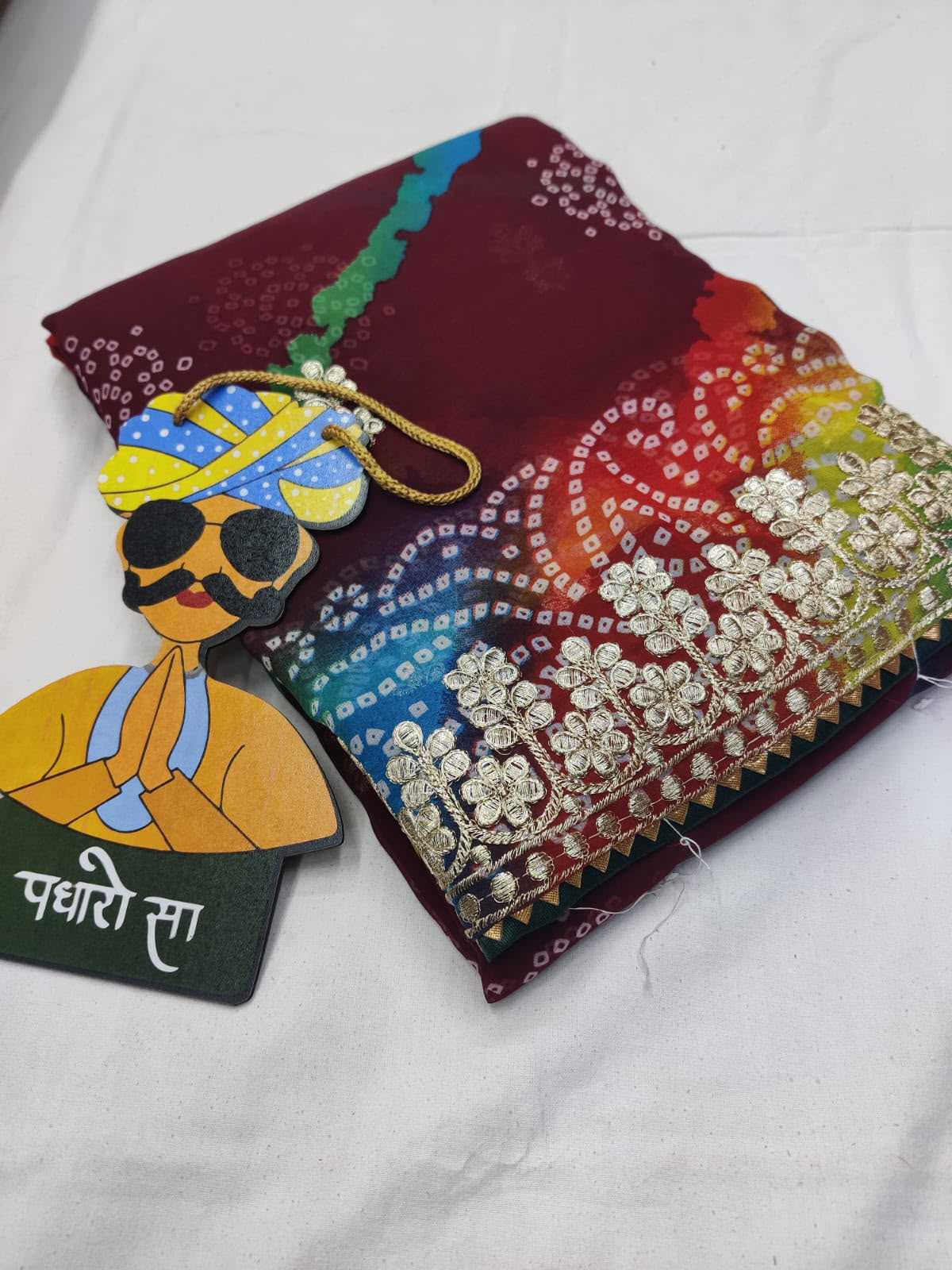 YNF Wholesale Bandhani Silk Leheriya Sarees  | Surat Manufacturer