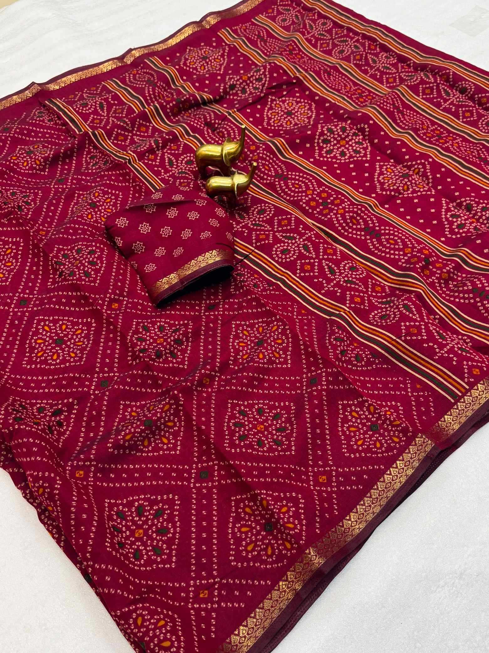 YNF Wholesale Silk Printed Silk Saree  | Surat Manufacturer