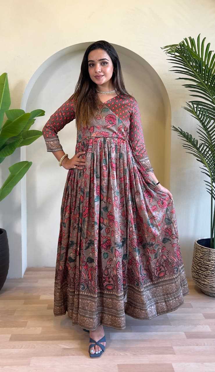 YNF Wholesale Silk Cotton Anarkali Gown  | Surat Manufacturer