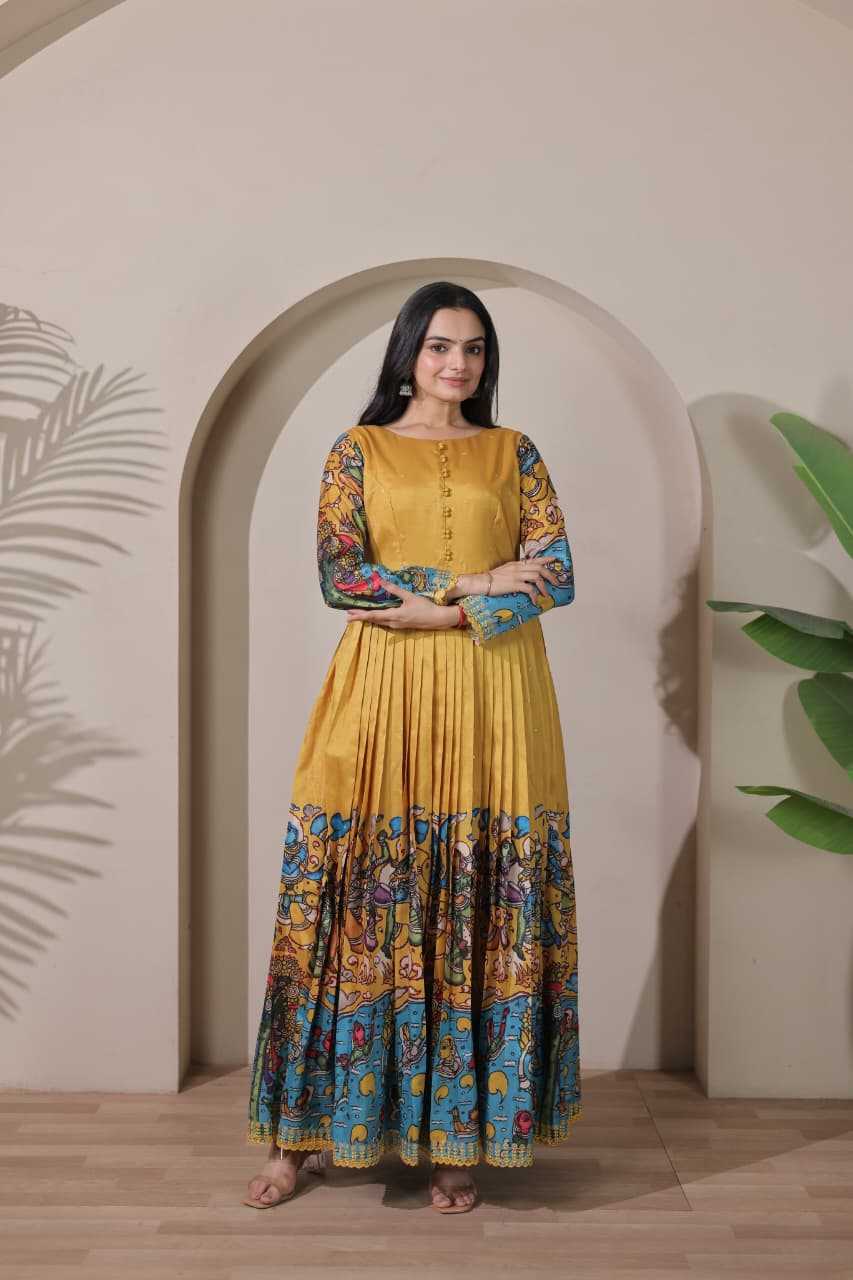 YNF Wholesale Tussar Silk Party Gowns  | Surat Manufacturer