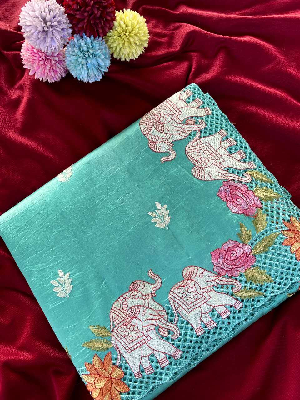 YNF Wholesale Pure Viscos Embroidered Sarees  | Surat Manufacturer