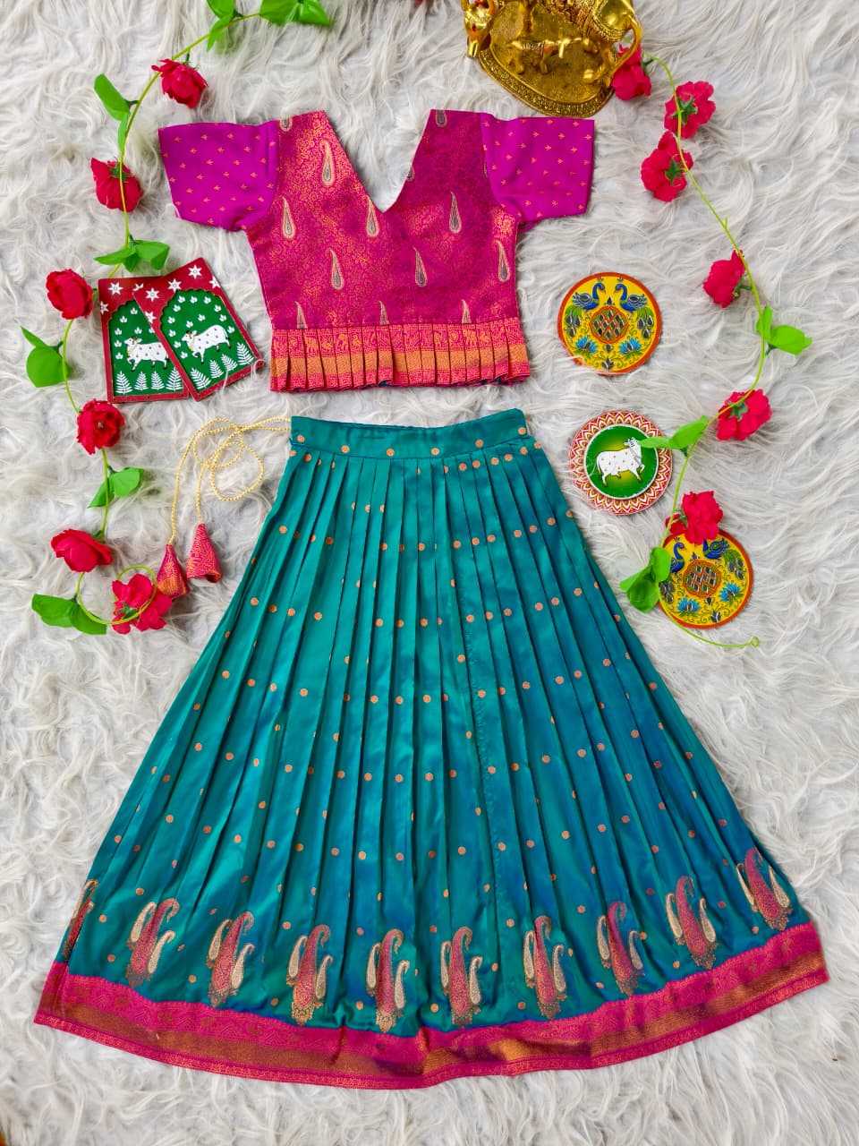 YNF Wholesale Soft Silk Kids Lehenga  | Surat Manufacturer