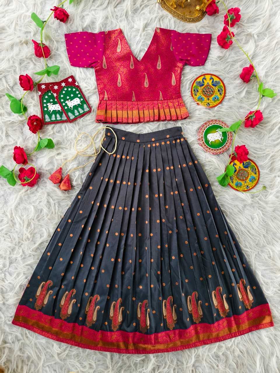 YNF Wholesale Soft Silk Kids Lehenga  | Surat Manufacturer