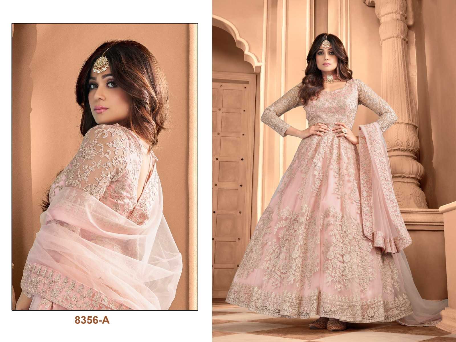 YNF Wholesale Net Embroidery Gowns  | Surat Manufacturer