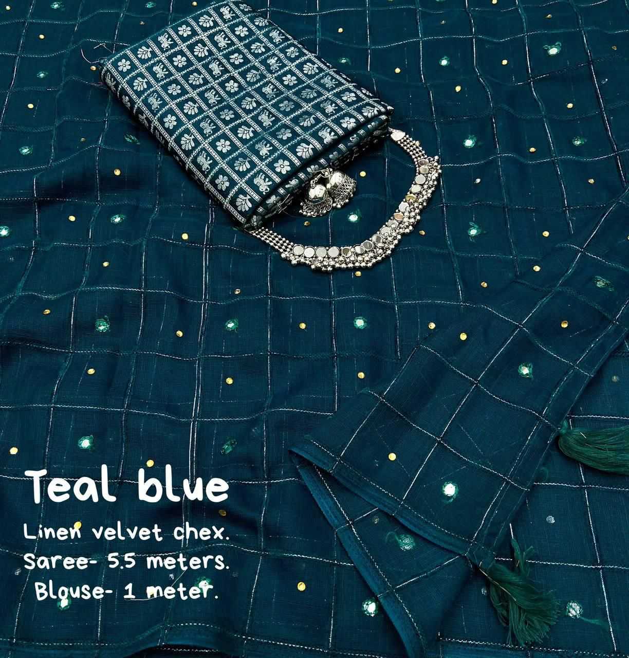 YNF Wholesale Linen Velvet Sarees  | Surat Manufacturer