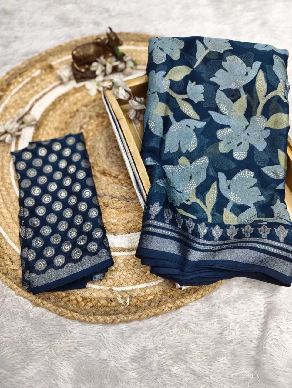 YNF Wholesale Dull Moss Designer Sarees  | Surat Manufacturer