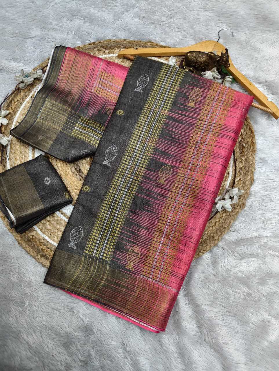 YNF Wholesale Handloom Silk Printed Silk Saree  | Surat Manufacturer