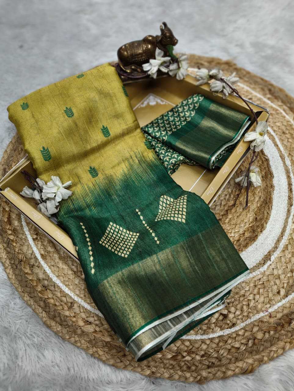 YNF Wholesale Handloom Silk Printed Silk Saree  | Surat Manufacturer