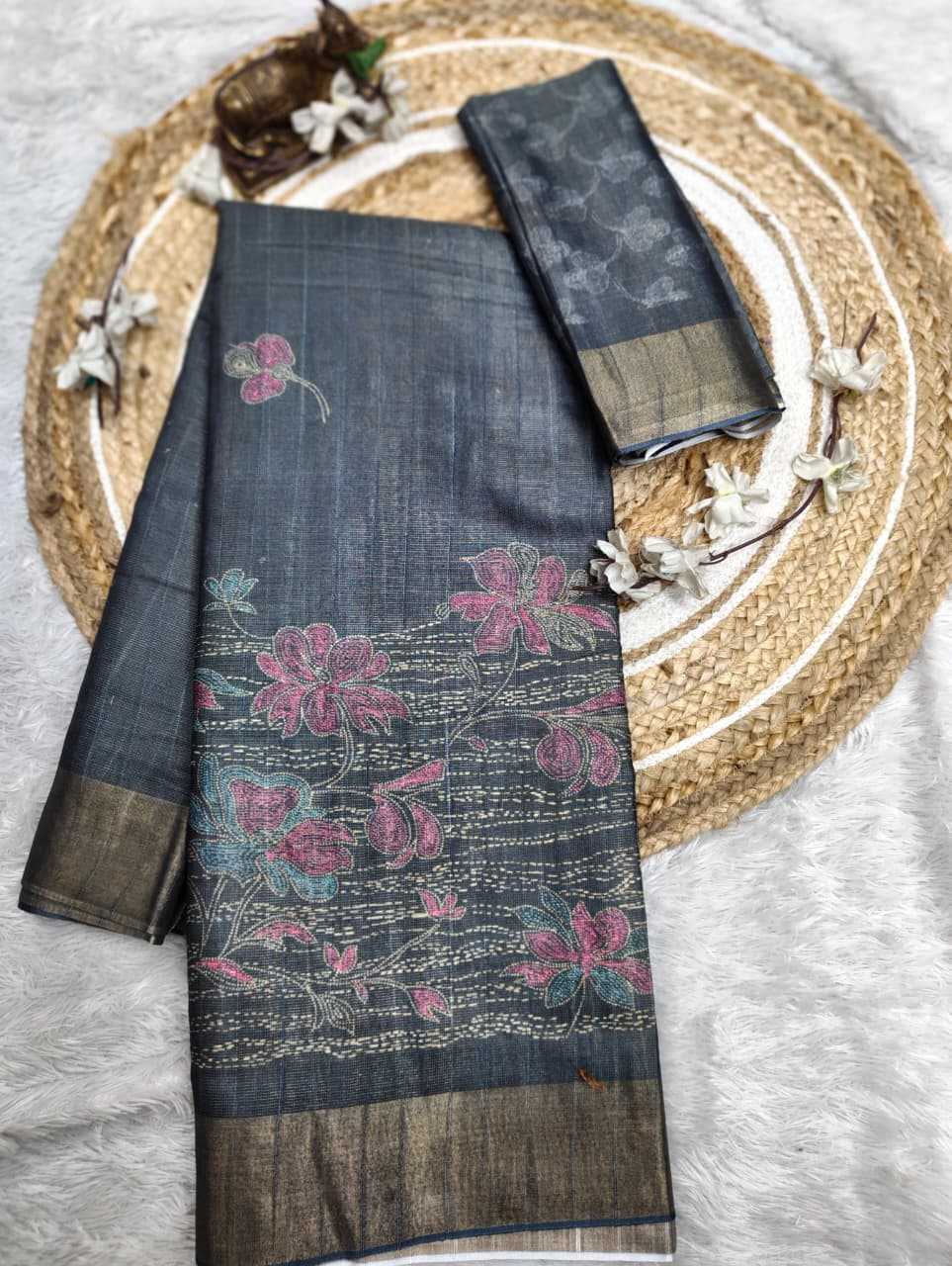 YNF Wholesale Handloom Silk Printed Silk Saree  | Surat Manufacturer