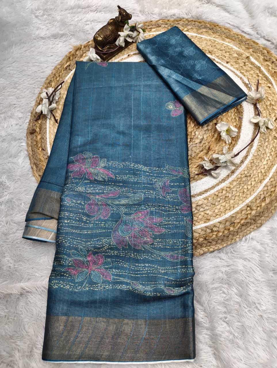 YNF Wholesale Handloom Silk Printed Silk Saree  | Surat Manufacturer