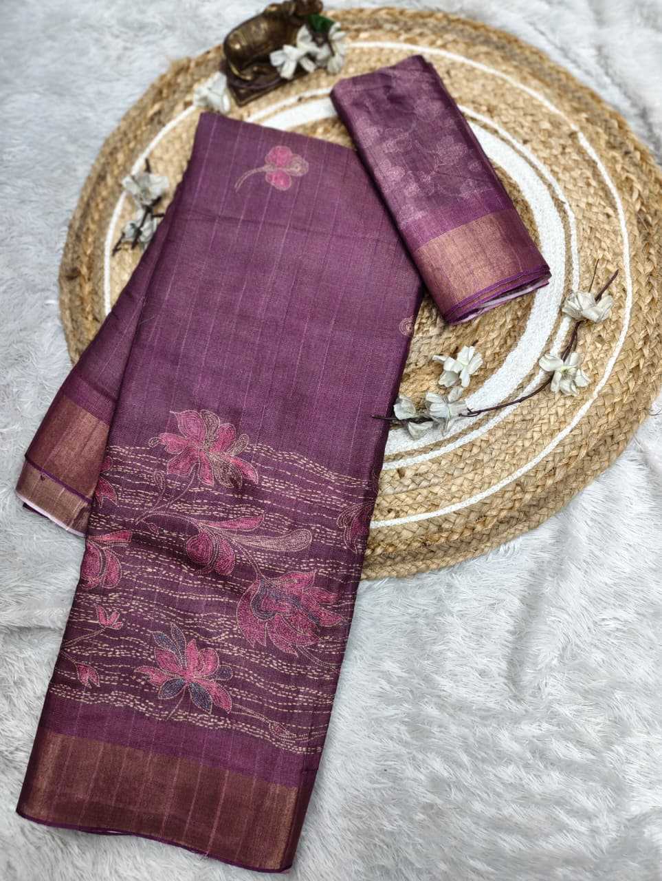 YNF Wholesale Handloom Silk Printed Silk Saree  | Surat Manufacturer