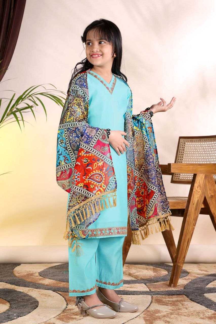 YNF Wholesale Heavy Roman Silk Kids Suit  | Surat Manufacturer