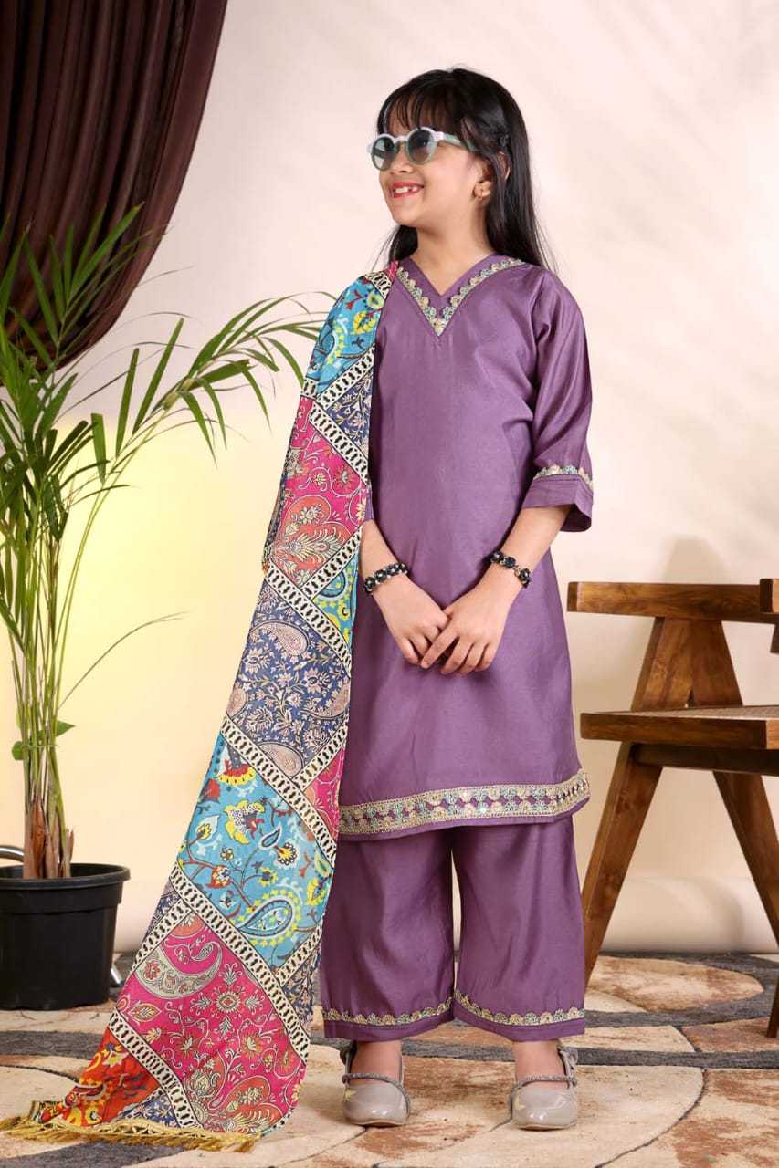 YNF Wholesale Heavy Roman Silk Kids Suit  | Surat Manufacturer