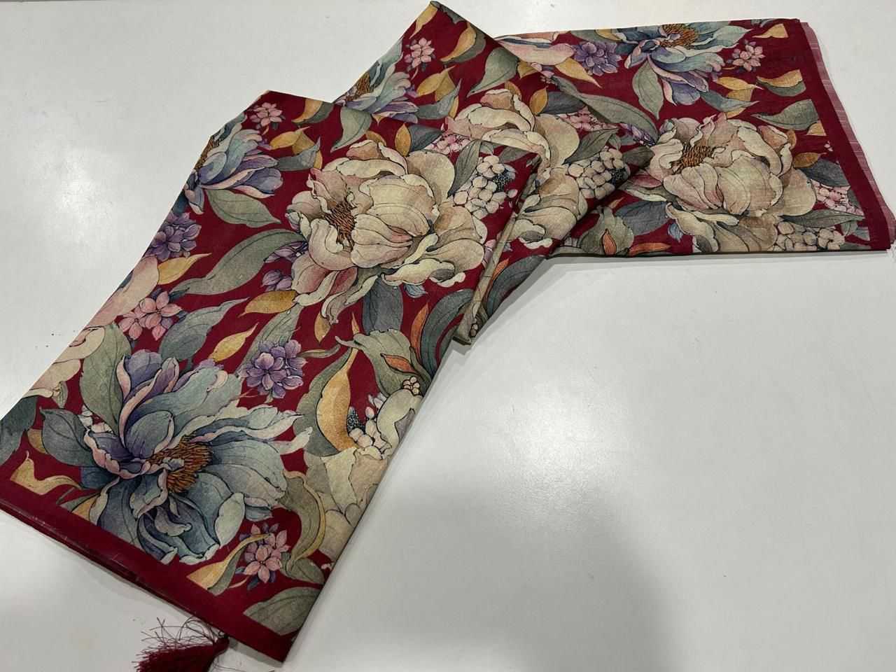 YNF Wholesale Tussar Silk Printed Sarees  | Surat Manufacturer