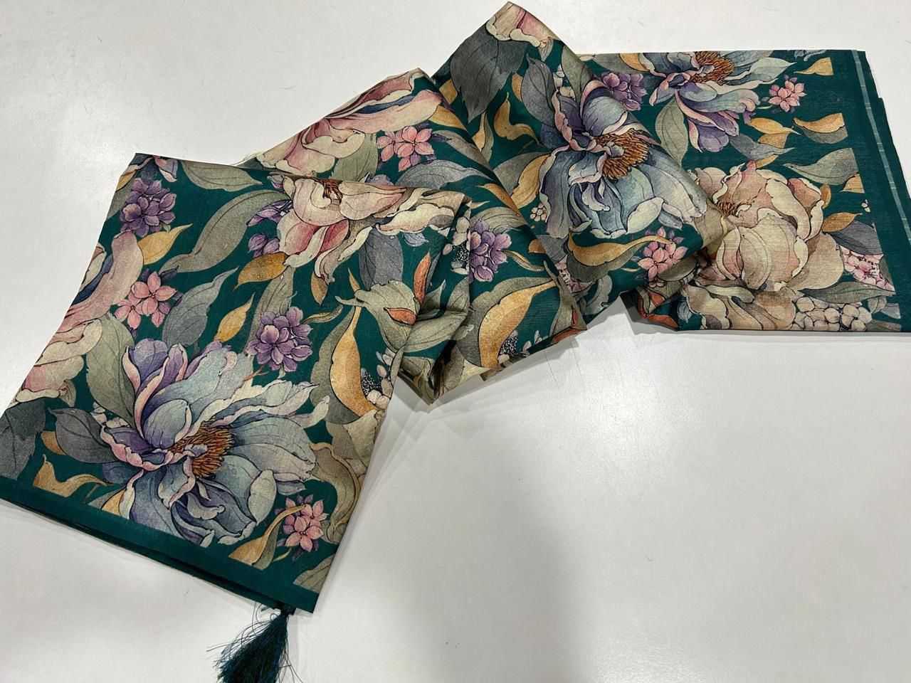 YNF Wholesale Tussar Silk Printed Sarees  | Surat Manufacturer