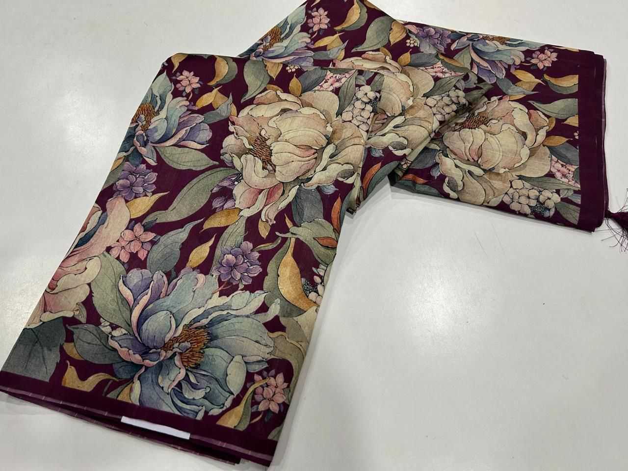 YNF Wholesale Tussar Silk Printed Sarees  | Surat Manufacturer