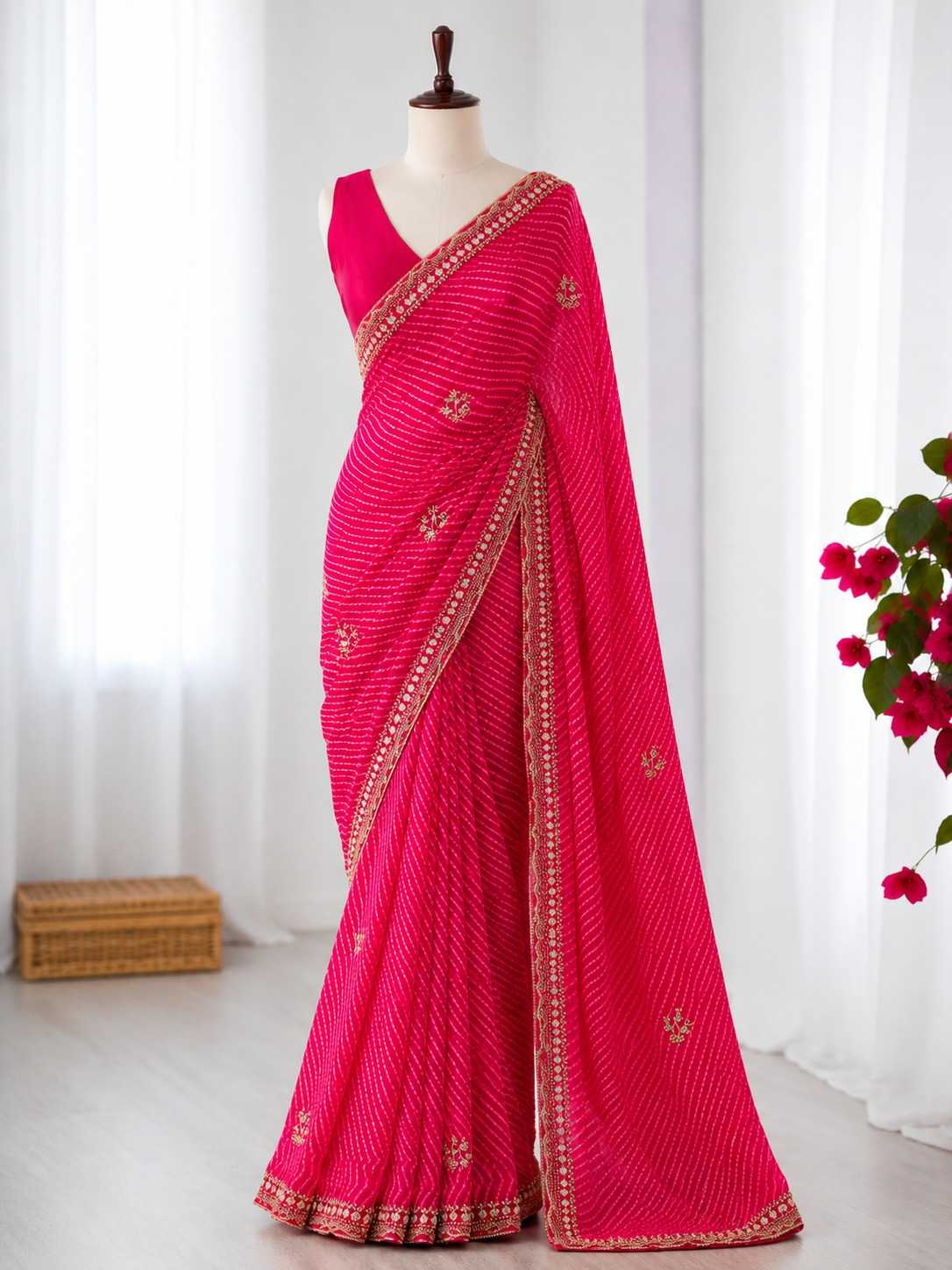 YNF Wholesale Georgette Printed Sarees  | Surat Manufacturer