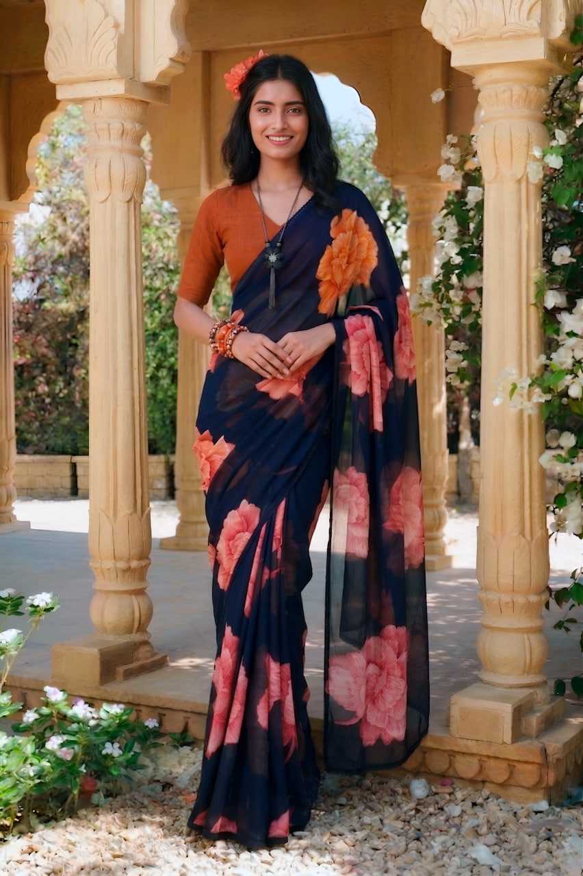 YNF Wholesale Chiffon Printed Sarees  | Surat Manufacturer