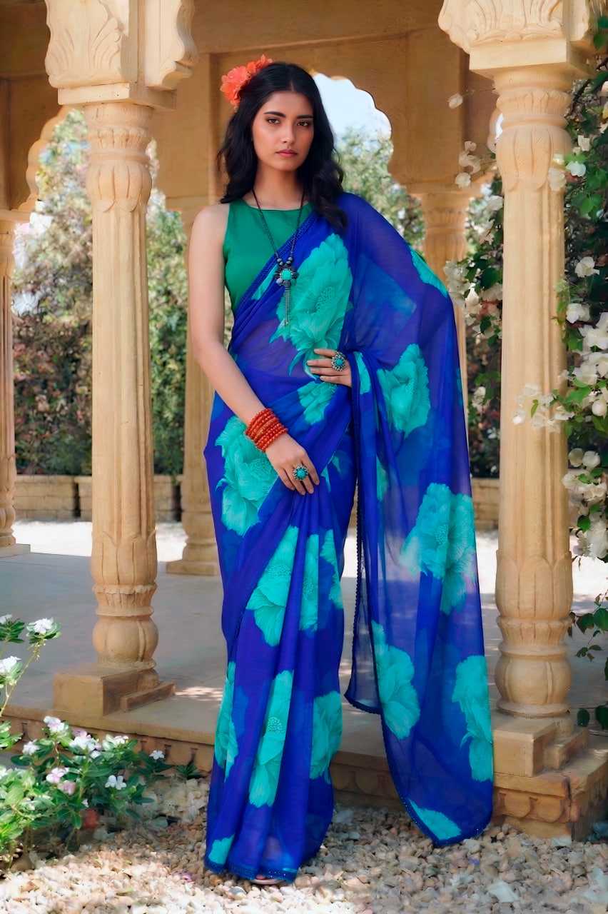 YNF Wholesale Chiffon Printed Sarees  | Surat Manufacturer