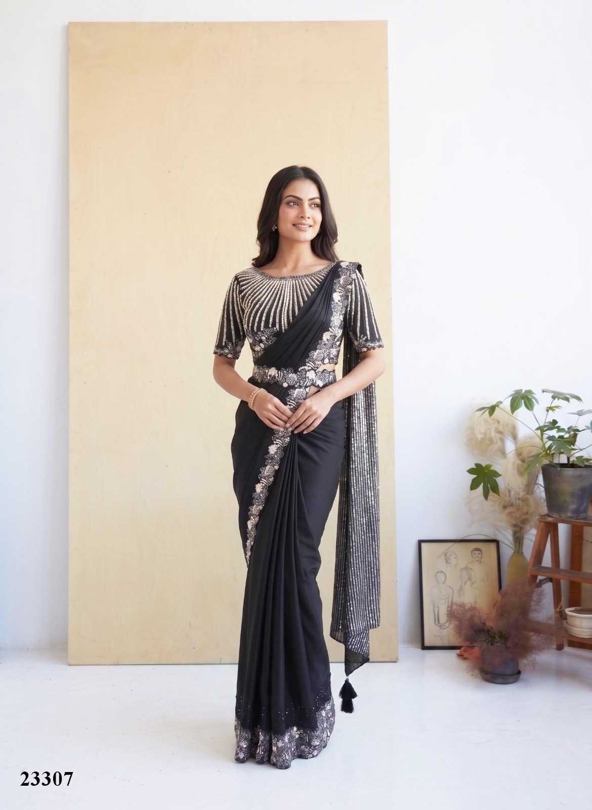 YNF Wholesale Satin Silk Embroidered Sarees  | Surat Manufacturer