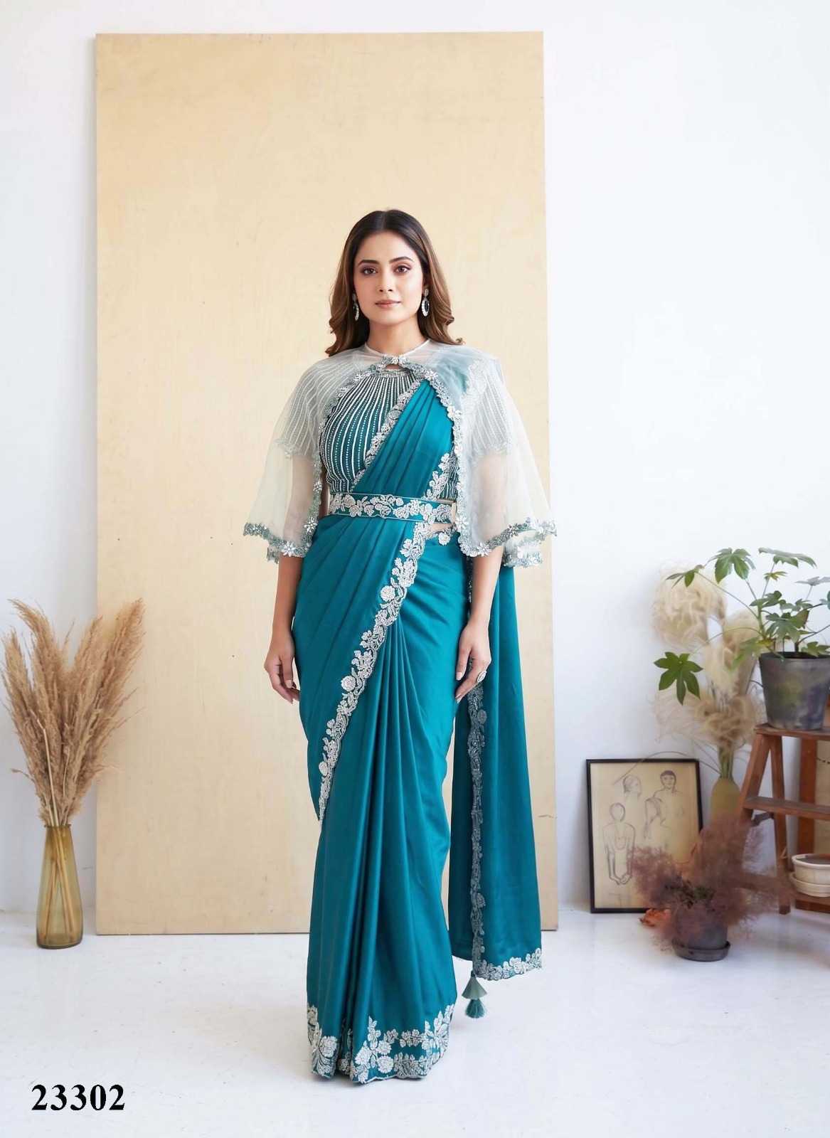 YNF Wholesale Satin Silk Embroidered Sarees  | Surat Manufacturer