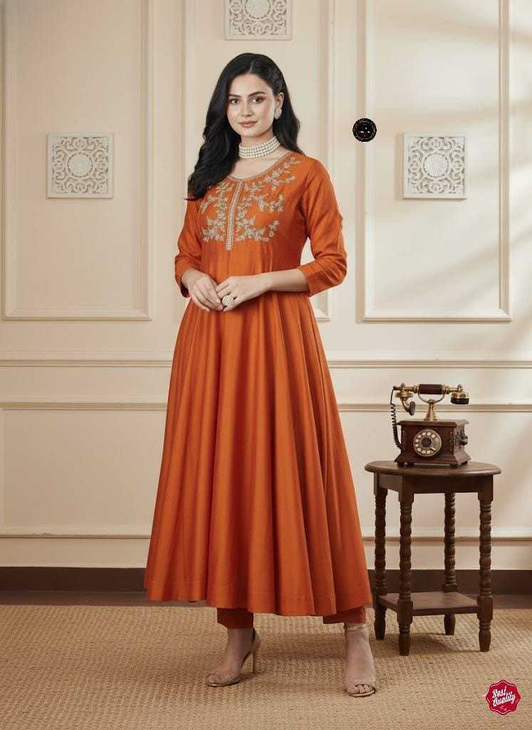YNF Wholesale Vichitra Silk Anarkali Kurtis  | Surat Manufacturer