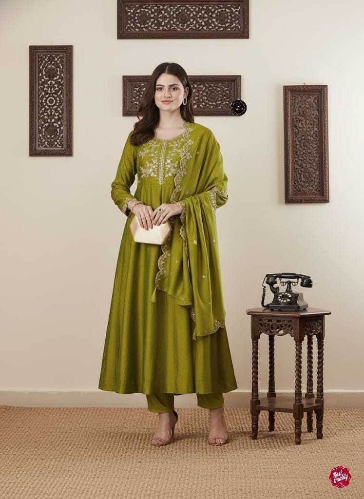 YNF Wholesale Vichitra Silk Anarkali Kurtis  | Surat Manufacturer