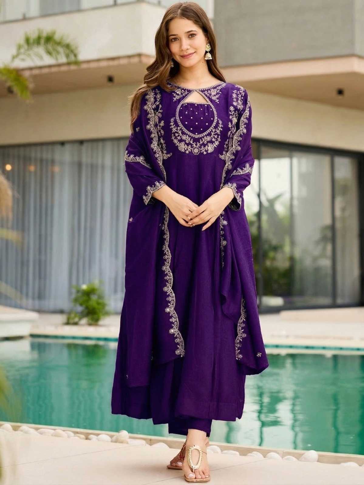 YNF Wholesale Soft Vichitra Embroidery Suits  | Surat Manufacturer
