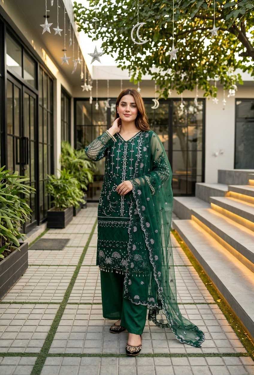 YNF Wholesale Soft Net Palazzo Suit  | Surat Manufacturer