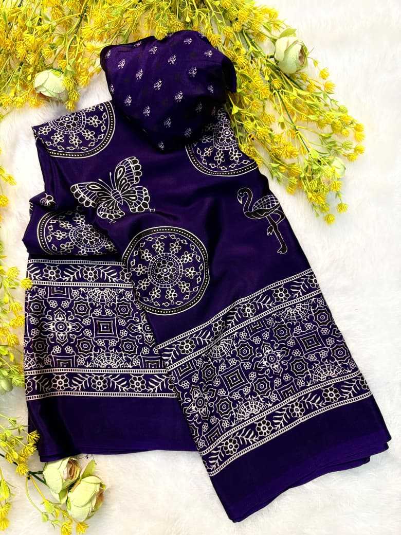 YNF Wholesale Gajji Silk Ajrakh Sarees  | Surat Manufacturer