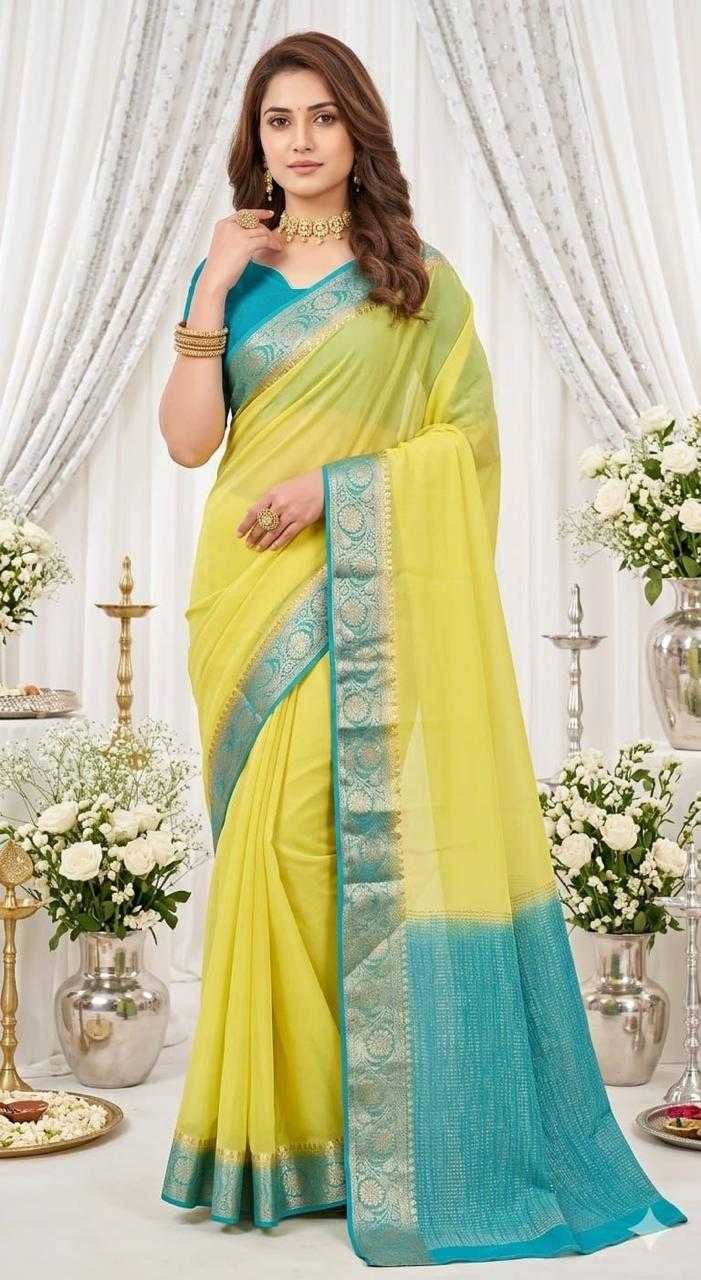 YNF Wholesale Chinon Designer Sarees  | Surat Manufacturer