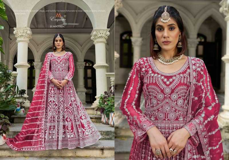 YNF Wholesale Butterfly Net Embroidery Gowns  | Surat Manufacturer