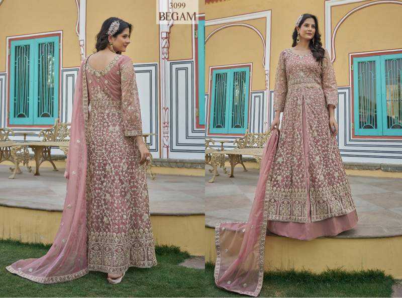 YNF Wholesale Butterfly Net Embroidery Suits  | Surat Manufacturer