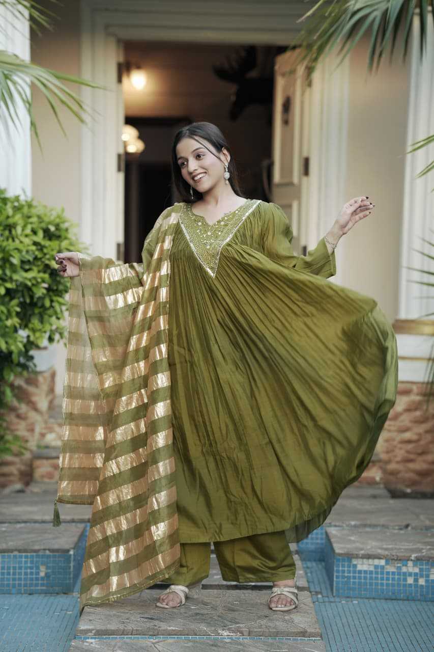 YNF Wholesale Chanderi Soft Anarkali Kurtis  | Surat Manufacturer
