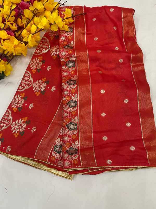 YNF Wholesale Russian Silk Tissue Silk Saree  | Surat Manufacturer