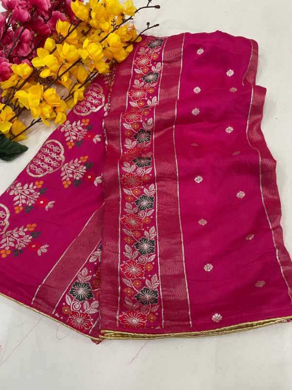 YNF Wholesale Russian Silk Tissue Silk Saree  | Surat Manufacturer