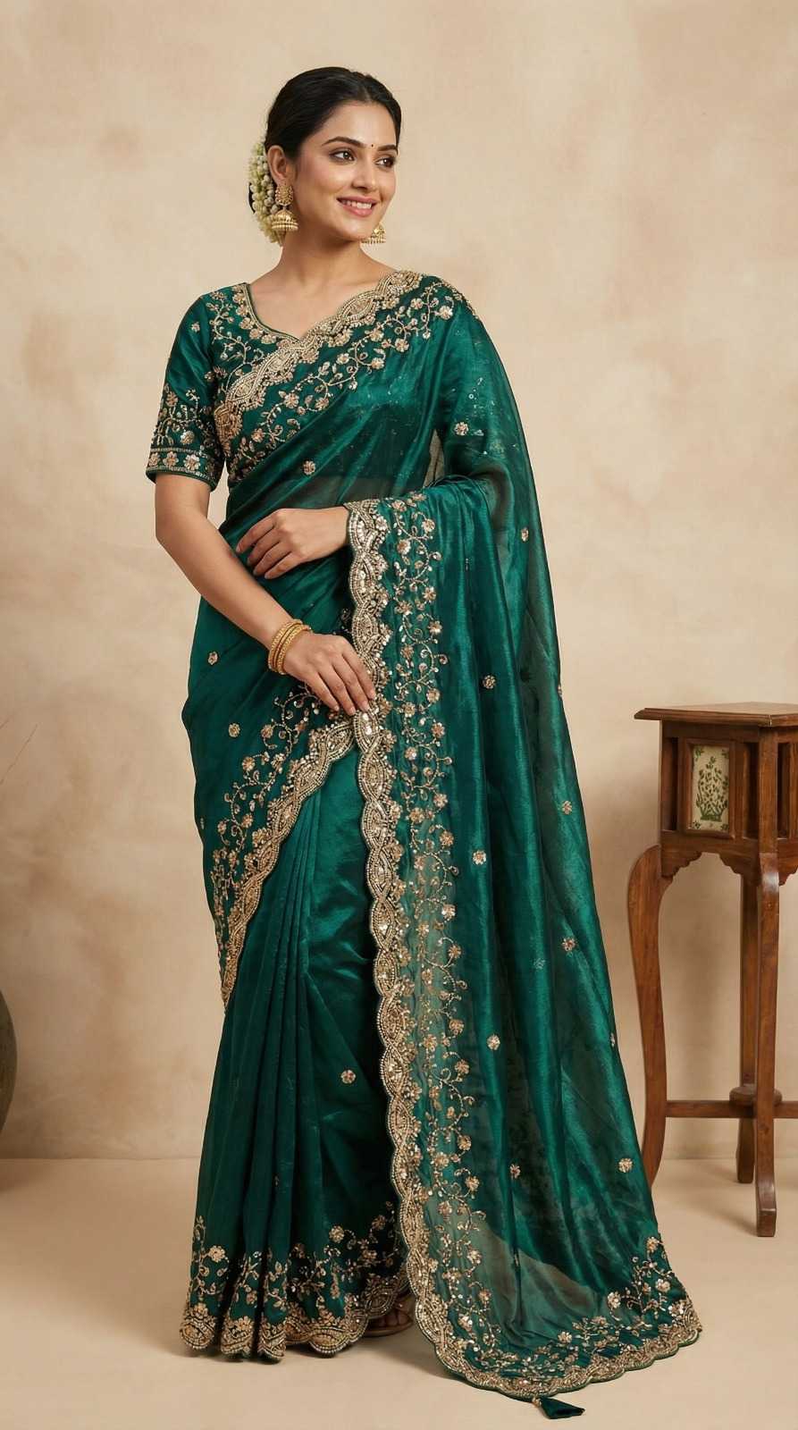 YNF Wholesale Space Silk Party Wear Silk Sarees  | Surat Manufacturer