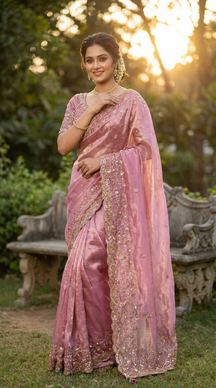 YNF Wholesale Space Silk Party Wear Silk Sarees  | Surat Manufacturer