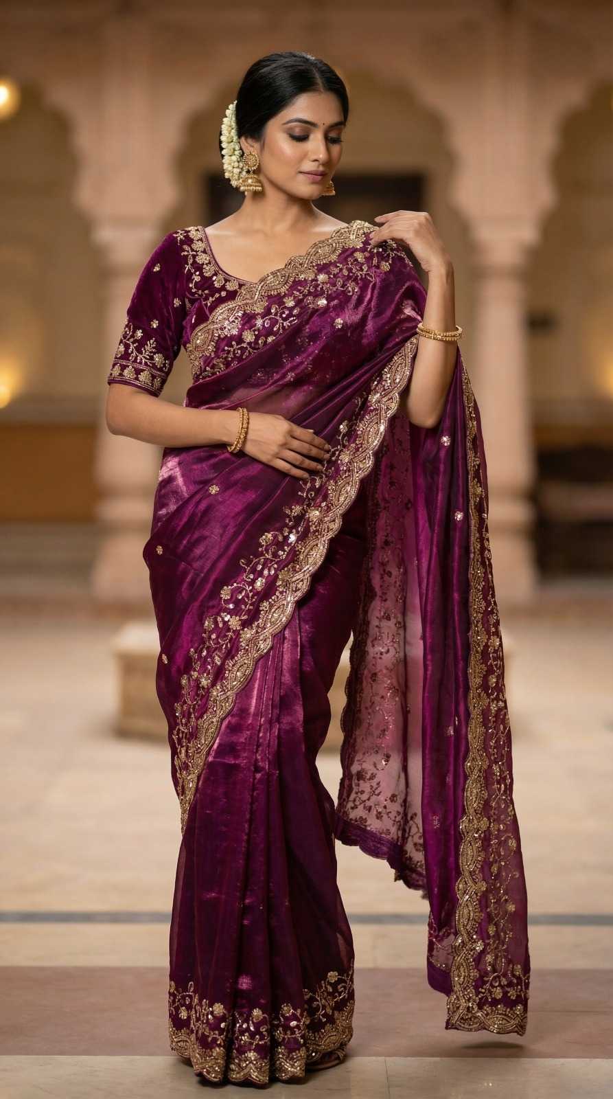 YNF Wholesale Space Silk Party Wear Silk Sarees  | Surat Manufacturer
