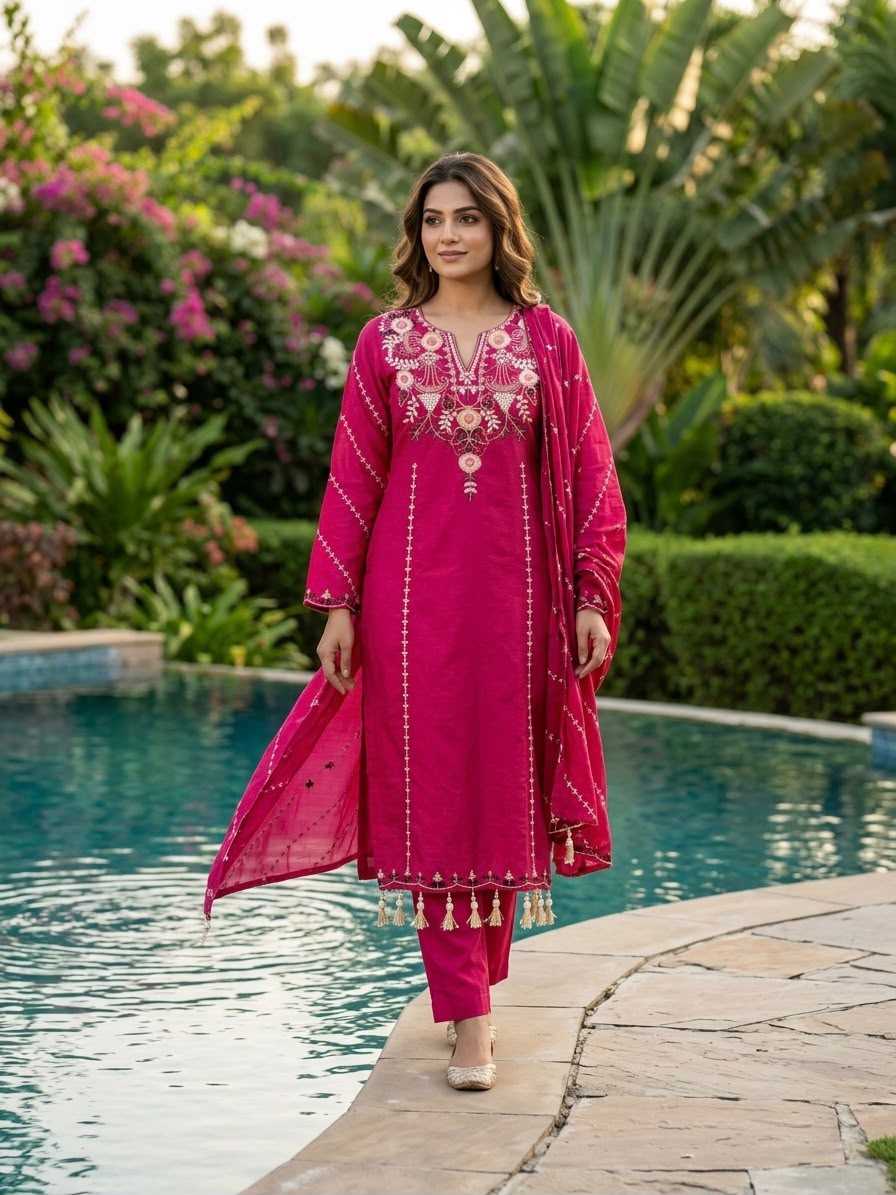 YNF Wholesale Heavy Roman Silk Embroidery Suits  | Surat Manufacturer